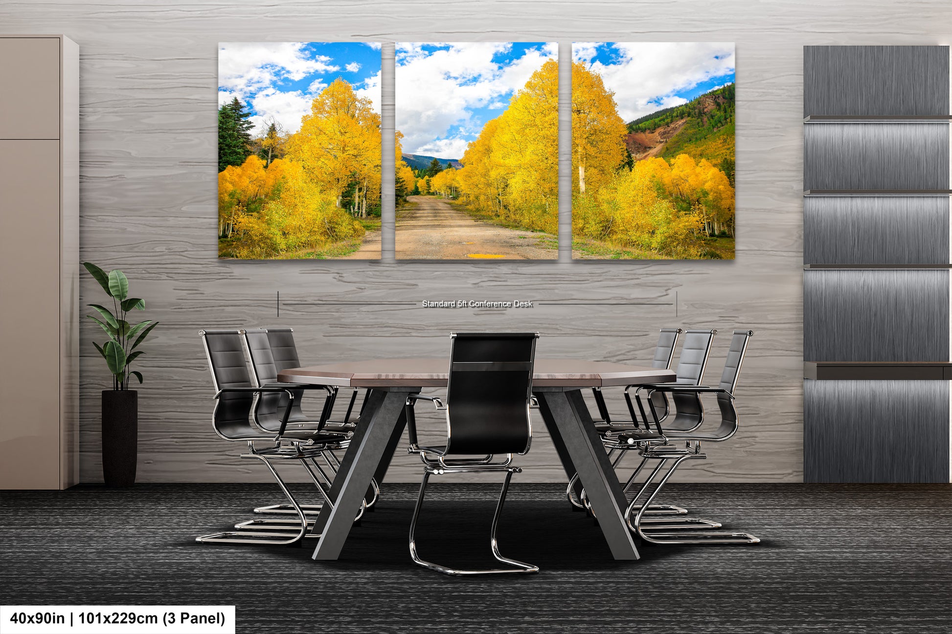 a dining room with a table and chairs