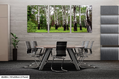 a dining room with a table and chairs