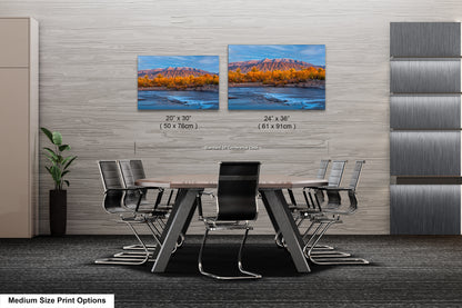 a dining room with a table and chairs