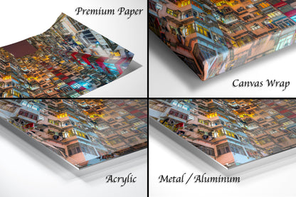 a collage of photos of a city with buildings
