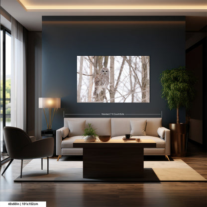 a living room filled with furniture and a painting on the wall