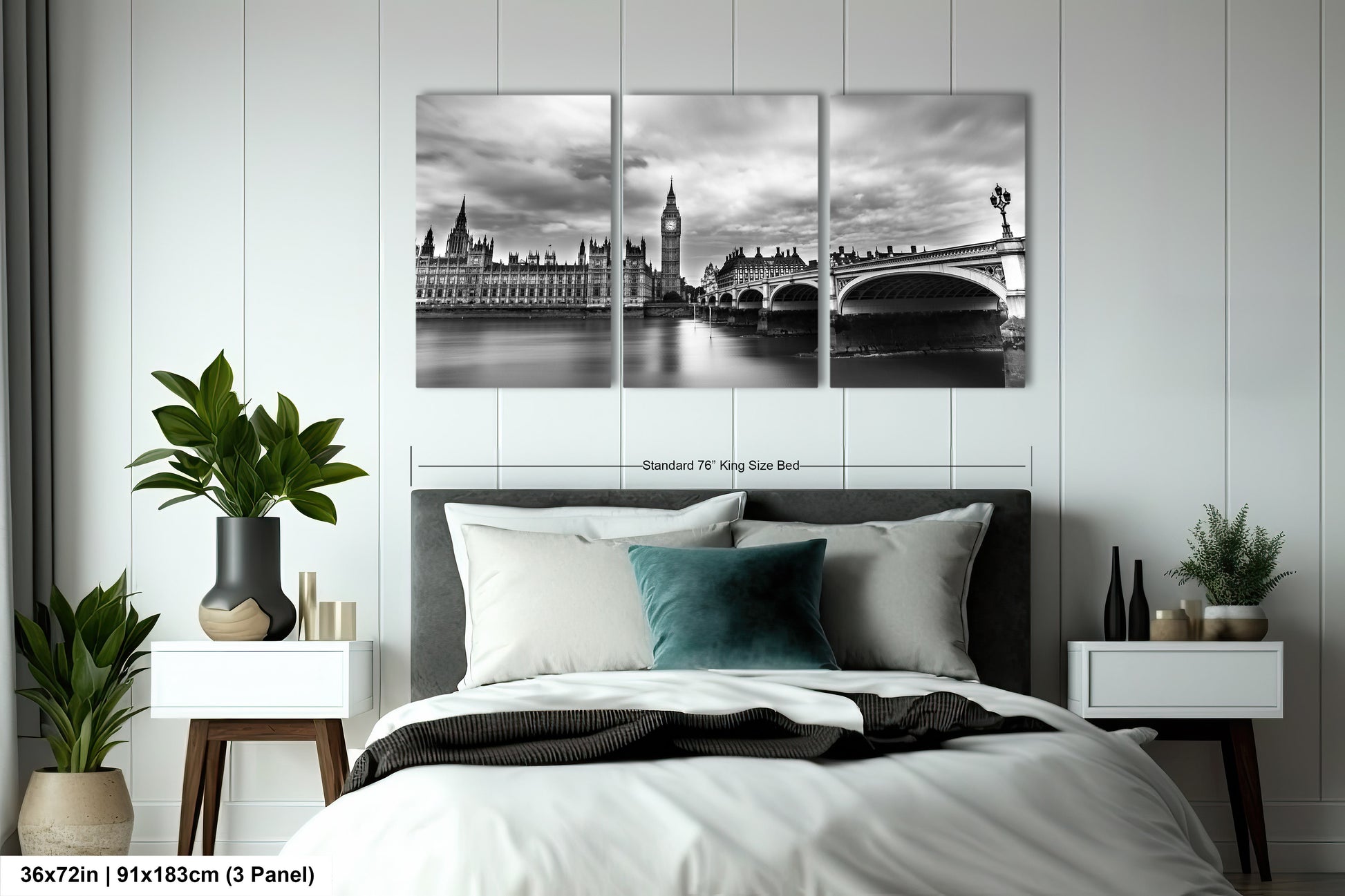 a black and white photo of a bedroom