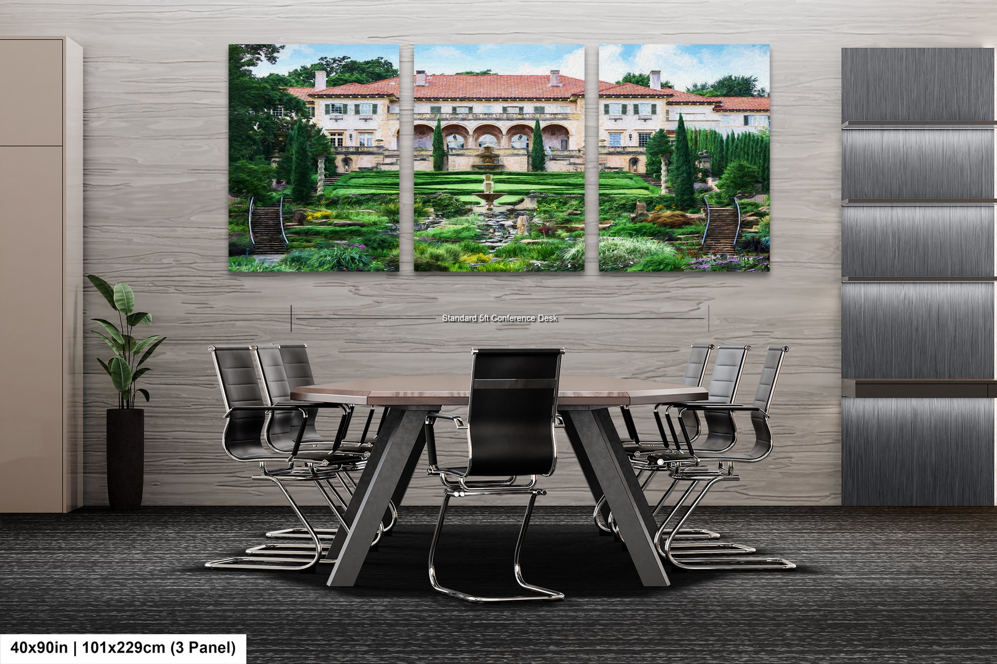 a dining room with a table and chairs