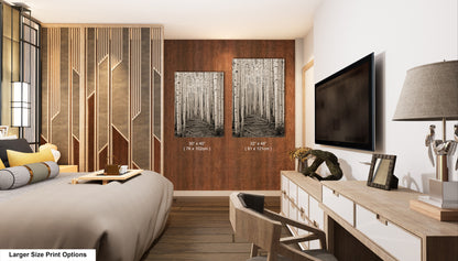 a bed room with a neatly made bed and a flat screen tv