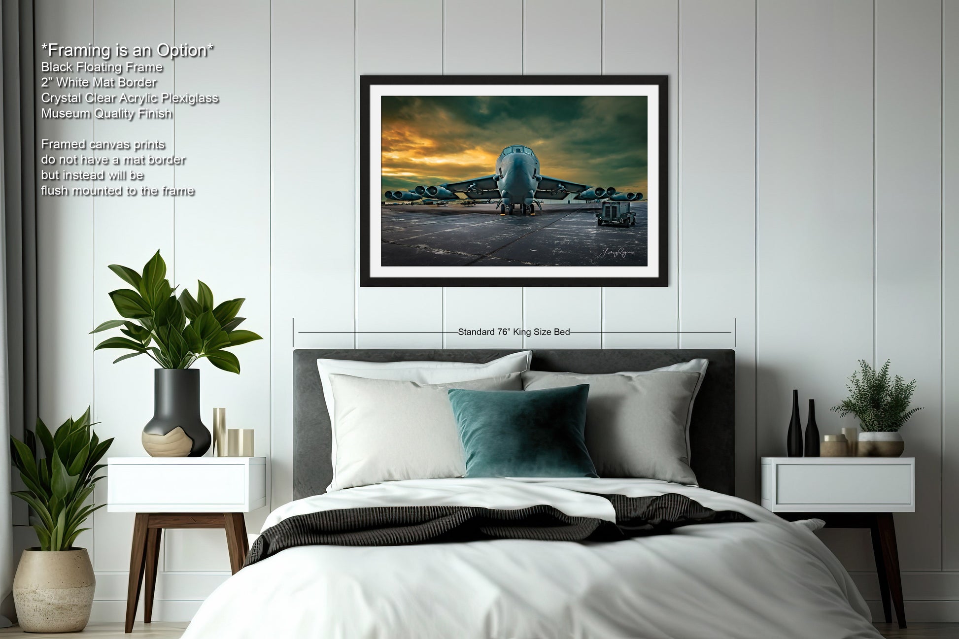 a bedroom scene with focus on the bed