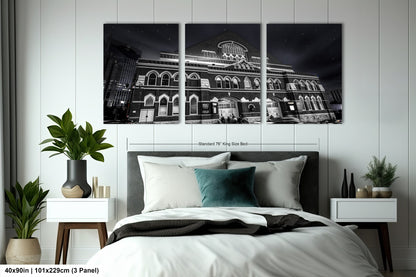 a hotel room with a bed and a plant