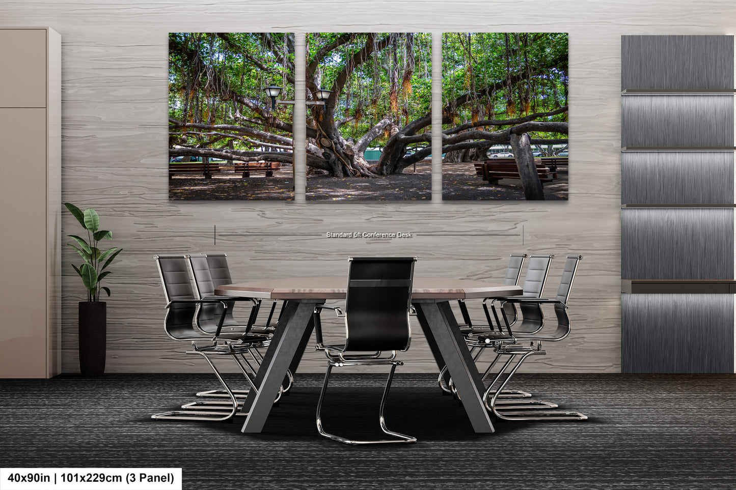 a dining room with a table and chairs