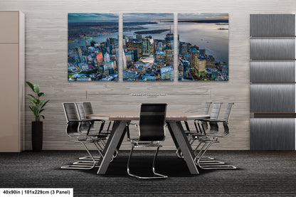 a dining room with a table and chairs
