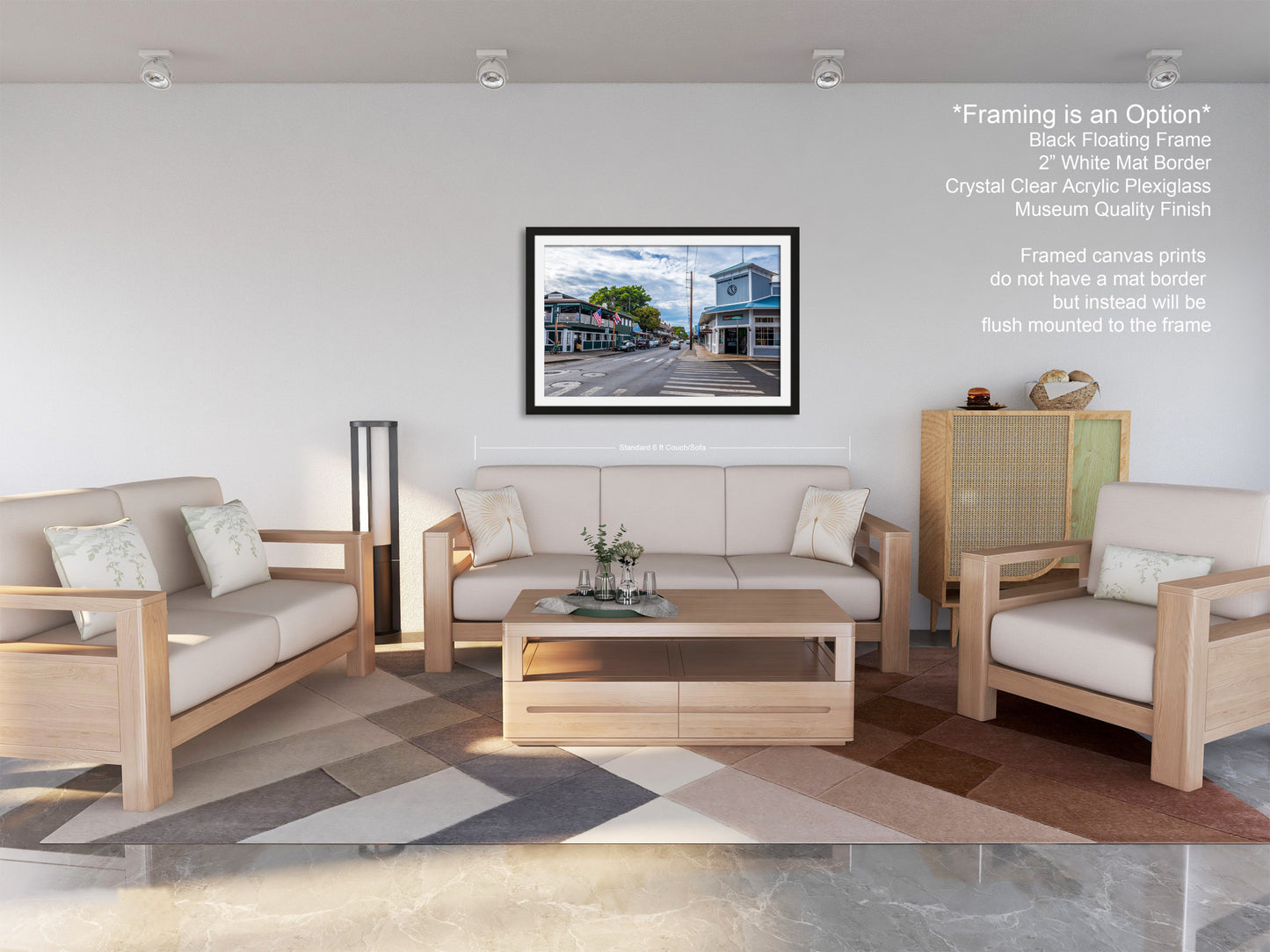 a living room filled with furniture and a coffee table