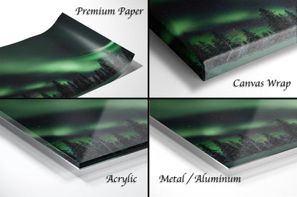a series of photos of a green and black aurora bore